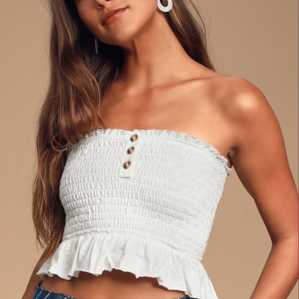 Free People smocked tube top